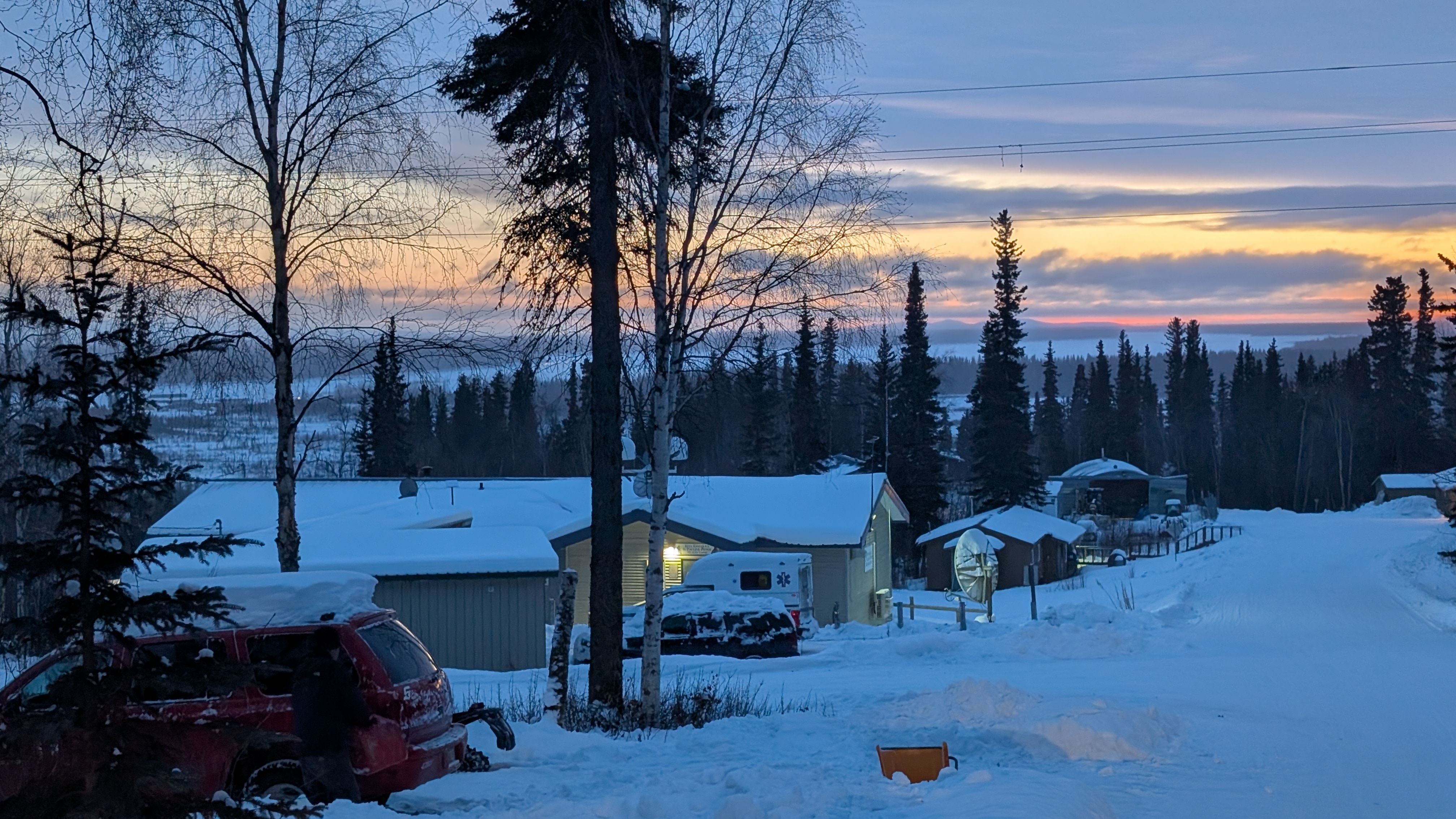 Remote Alaska landscape and infrastructure